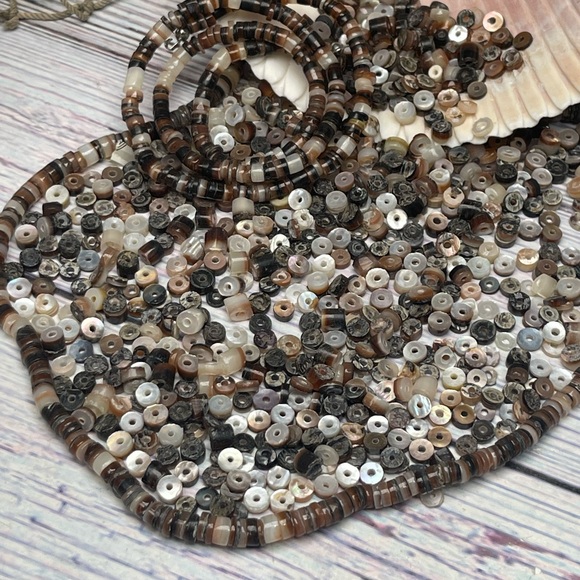 200+ Abalone Mother of Pearl Shell Black Lip Beads Mixed Lot Jewelry Making DIY - Picture 13 of 14